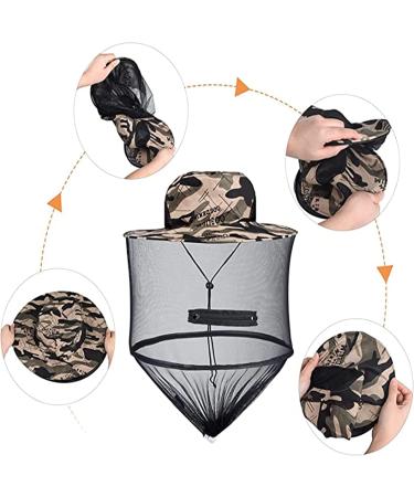 Drasry Mosquito Head Net Hat Fishing Hat Sun Hat Hunting Fisherman Hat with Mesh Hiking Gardening Hat Grey 1pcs 0 - Buy Online on SooperMarket.com