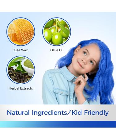 Temporary Hair Color Wax - Instant Hairstyle Cream 4.23 oz | Blue Hair Pomade for Cosplay & Parties | Easy Clean Formula - Buy Online on SooperMarket.com
