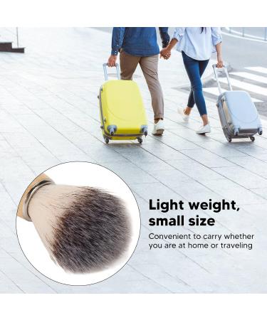 Premium Shaving Brush for Men - Travel-Friendly Barber Brush with Wooden Handle for Grooming & Beard Care - Buy Online on SooperMarket.com