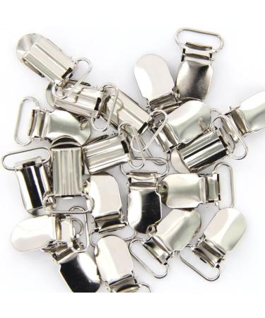 Vklopdsh 20x Silver Suspenders for Hairpins & Straps 20mm Adjustable Hook Accessories for Women - Buy Online on SooperMarket.com