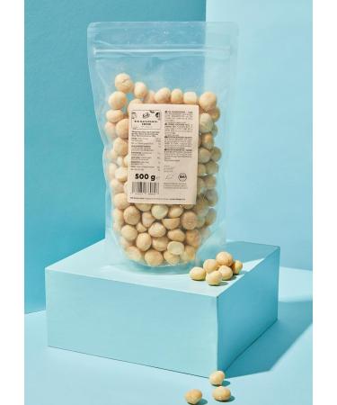 Koro Bio Macadamia Nuts 500g - Organic Whole Kernels with Mild Aroma - Additive-Free & Crispy - International Shipping Available - Buy Online on SooperMarket.com