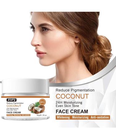 Coconut Face Cream | 24-Hour Moisturising & Revitalising | Reduce Pigmentation & Even Skin Tone | 50g - Shop Internationally - Buy Online on SooperMarket.com