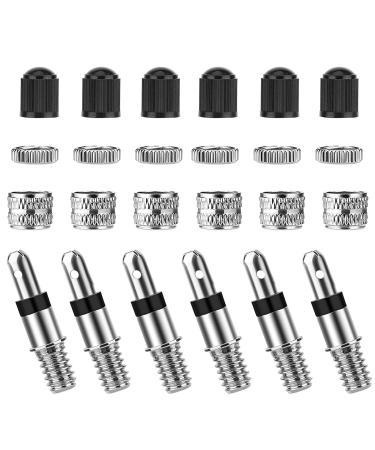 24-part bicycle valve flash valve replacement bicycle adapter bicycle valve Dunlop Valard insert with seal valve nut Valfm cap union nut Rad trekking city bike