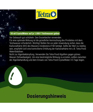 Tetra Pond CrystalWater - 3L Water Clarifier for Clear Garden Pond | Eliminate Turbidity Effectively - Buy Online on SooperMarket.com