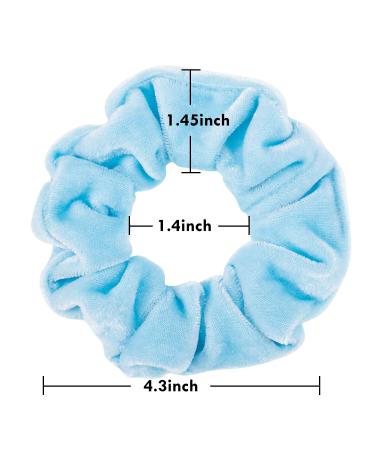 Whaline Macaron Theme Big Velvet Hair Scrunchies - 12 Ice Cream Colors for Girls & Women - Buy Online on SooperMarket.com