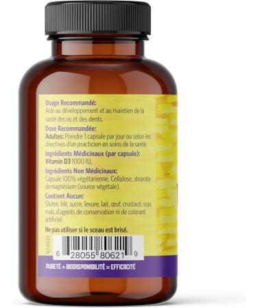 Pure Lab Vitamins | Vitamin D3 1000IU | 360 Vegi Capsules | Mood Booster Bone Health Teeth Health and Immune System Support | Vitamin D3 Cholecalciferol | Vitamin D3 Capsules | Vitamin D3 Supplement - Buy Online on SooperMarket.com