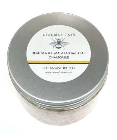 Bees of Britain - 100% natural bathing salt - Himalaya salt from Punjab Pakistan with chamomile.We donate 5% of our profit to save bees and pollinators.450g