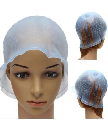 Toseky Hair Hat for Hair Dye Highlight Hair Hat Highlighting Hat - Silicone Hair Dying Hat Bleach Hat Reusable Hair Color Hat Hairdressing Dying Staining Tools - Buy Online on SooperMarket.com