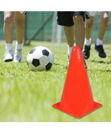 CARTMAN 9 Inch 12 Pack Plastic Training Cones - Indoor Outdoor Traffic Cones for Soccer, Skating, Football, Basketball - Field Marker Agility Cones for Festive Events - Buy Online on SooperMarket.com
