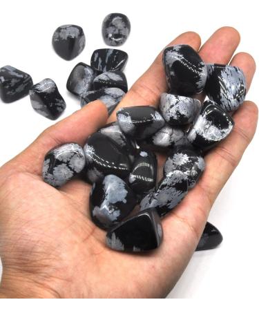 Natural Crystals Snowflake Obsidian Stones Tumbled Bulk Specime DIY Home Aquarium Decoration Gift - Buy Online on SooperMarket.com