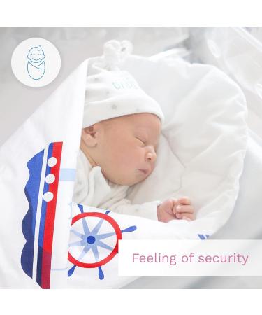 Marina Cotton Baby Swaddle Wrap Blanket | Newborn Sleeping Bag 0-3 Months | Soft & Cozy Swaddling Essential - Buy Online on SooperMarket.com