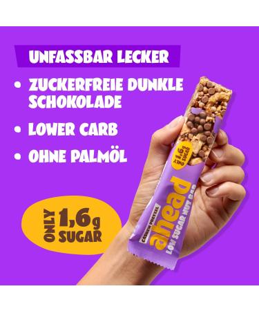 AHEAD Cereal Nut Bars 70% less Sugar* | Chocolate coated Keto Bars 0g added sugar - 12x35g - With Cashew Pretzel & Dark Chocolate - Gluten Free Keto Snacks for Diabetics Cashew Pretzel 12 count (Pack of 1) - Buy Online on SooperMarket.com