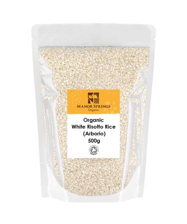 Organic White Risotto Rice (Arborio) 500g by Manor Springs Organic