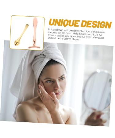 Golden Eye Massage Roller & T-Bar Set | Skin Care Tools for Eye Creams & Facial Masks | International Shipping - Buy Online on SooperMarket.com