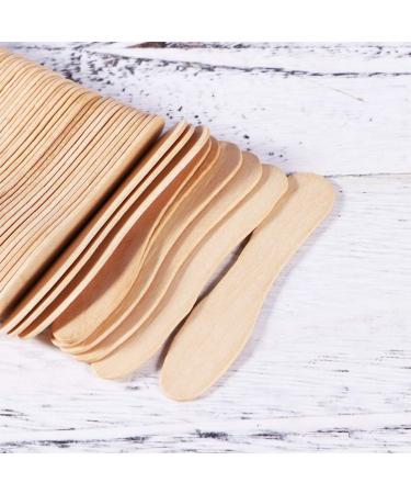 Condiment Spoons 100pcs Wooden Ice Cream Spoons Wood Taster Spoons Popsicle Paddles Spoon Spoons - Buy Online on SooperMarket.com