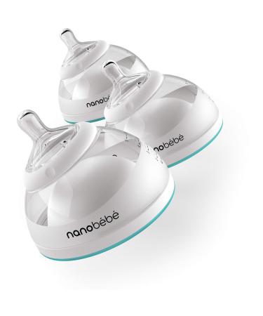Nanobebe Breastmilk Bottles 0+ Months Teal 3 Pack 5 oz (150 ml) Each