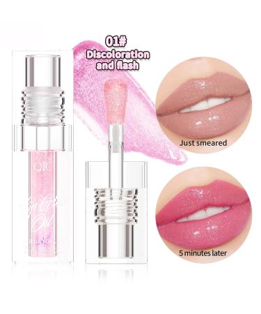 Petansy Color Changing Lip Oil Set | Hydrating Plump Gloss | 3 Natural Shades | Big Brush Tint - Buy Online on SooperMarket.com