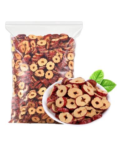 dried red dates Sweet Crispy Dates 9.87oz/280g Jujube slices Jujube Seedless Jujube Slices Can be matched wolfberry longan tea soak in water No wash ready to eat 280g