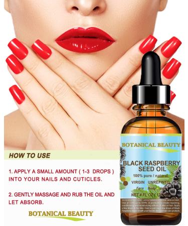 Botanical Beauty Black Raspberry Seed Oil - 100% Pure Natural & Cold Pressed - 2 Fl. oz. for Face Skin Hair Lips & Nails - International Shipping Available - Buy Online on SooperMarket.com