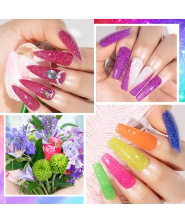 MIZHSE Neon Reflective Glitter Gel Polish Set - Sparkly Diamond Shimmer - Soak Off UV LED - Home & Salon Manicure - Buy Online on SooperMarket.com