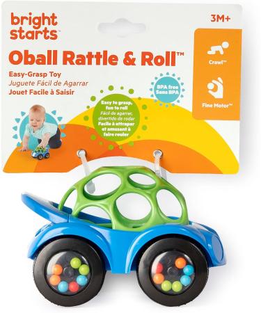 Buy Bright Starts Oball Toy Car - Rattle Motor Toy for Babies & Toddlers (3+ Months) - Random Color (Blue or Red) - Buy Online on SooperMarket.com
