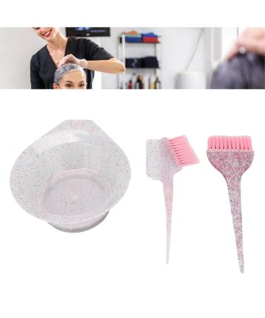 3PCs hair dye set hairy-color mixer hairy hairy hairy coloring comb hair barbers colored brush salon hair tint skin dye mixer for home salon use (pink)