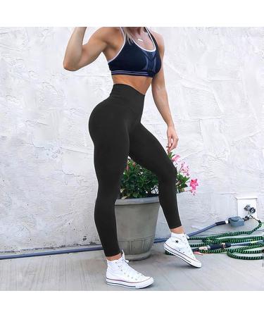 MOOSLOVER Seamless High Waist Butt Lifting Yoga Pants in Black - Medium #1 Compression Tights for Women - Buy Online on SooperMarket.com