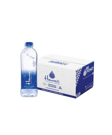 Hawaii Volcanic Water Lava Filtered Naturally Alkaline 100% Recycled Bottle (500 ML) 24-Pack - naturally alkaline sustainably sourced ph8+ 16.9 Fl Oz (Pack of 24)