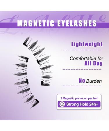Magnetic Eyelashes with Applicator - No Glue Reusable Lightweight & Soft | 2 Pairs of Wispy Styles by Wendy Lashes (KS02/XM1 - Buy Online on SooperMarket.com