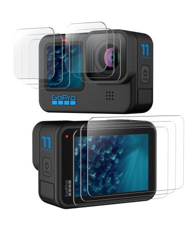 JETech Screen Protector for GoPro Hero 11/10/9 Black with Camera Lens Protector Tempered Glass Film Easy Installation HD Clear 3-Pack Each