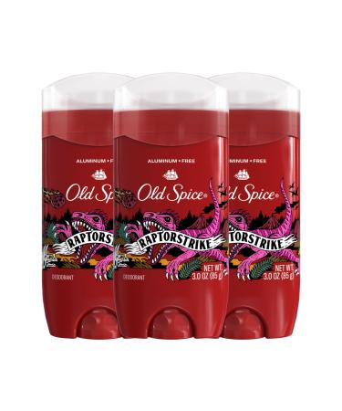 Old Spice Aluminum Free Deodorant for Men Raptorstrike Scent 3.0 oz (Pack of 3)
