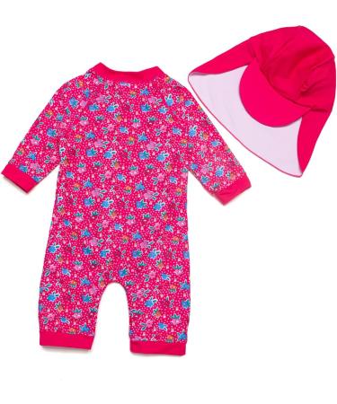 BONVERANO Baby Girls Swimsuit - Rose, 2-3 Years | UPF 50+ Sun Protection One Piece Swimwear - Buy Online on SooperMarket.com