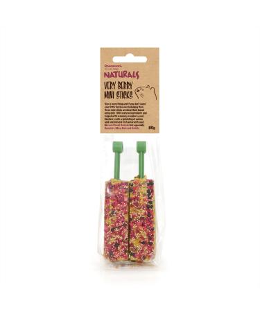 Rosewood Naturals Very Berry Mini Sticks 2pc for Small Animals Packaging may vary