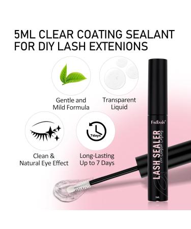 Lash Sealant for Eyelash Extensions | Long-Lasting Overnight Sealer | 5ml Clear Lash Coat for Cluster Lashes - Buy Online on SooperMarket.com