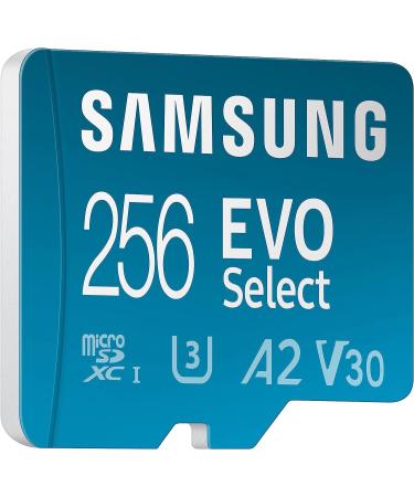 SAMSUNG EVO Select 256GB MicroSDXC Memory Card + Adapter | 4K UHD, Full HD, A2, V30, UHS-I, U3 | Expanded Storage for Android, Nintendo Switch - Buy Online on SooperMarket.com
