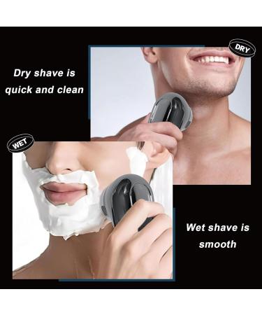 Mini Electric Shaver 2024 | Fast Charging Portable USB Razor with Mirror | Powerful Men's Beard Trimmer (Blue - Buy Online on SooperMarket.com