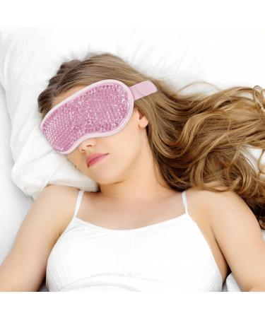 Cooling Eye Mask Gel Eye Mask for Puffy Eyes Reusable Therapy Gel Eye Mask Hot Cold Dual-use Cold Eye Mask for Dry Eyes Dark Circles Eye Bags Sleep Gel Beads Eye Mask (Pink) - Buy Online on SooperMarket.com