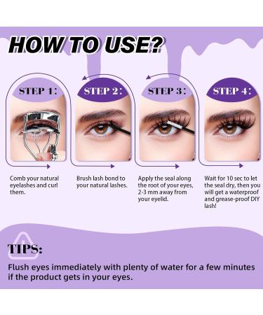 Buy Lash Bond and Seal Waterproof 10ML - Super Strong Black Lash Glue for Cluster Lashes | 72-Hour Hold | International Shipping - Buy Online on SooperMarket.com