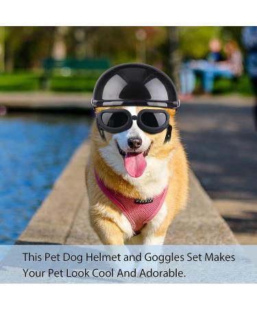 Small Dog Helmet Goggles UV Protection Pet Sunglasses - S Size, Black - Buy Online on SooperMarket.com