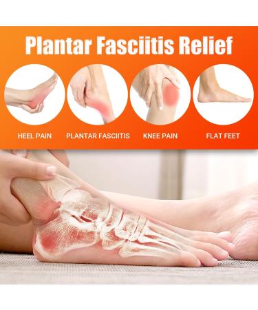 TOPSOLE Orthotic Insoles for Plantar Fasciitis & Arch Support | Orthopedic Relief for Flat Feet, High Arch & Foot Pain | Shock Absorbing Comfort Insoles for Men & Women - UK-10 (28.6cm) - Red - Buy Online on SooperMarket.com