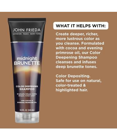 Midnight Brunette Color Deepening Shampoo 8.3 oz with Evening Primrose Oil & Cocoa Infusion - Buy Online on SooperMarket.com