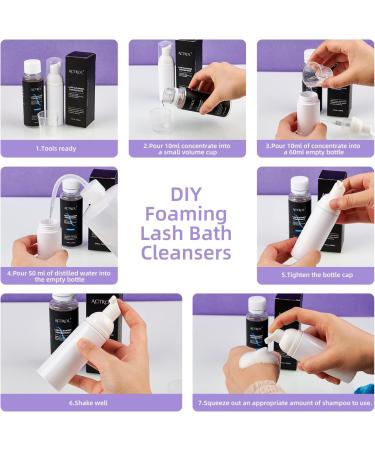 Eyelash Cleanser Concentrate Bubble Gum 100ml Professional Lash Extensions Shampoo Natural Foaming Cleanser DIY Paraben & Sulfate Free Non-lrritating Wash for Extensions Lashes with Salon Home Care-Makes 60ml Bottles Eyelash Shampoo Bubble Gum 1 count (Pa - Buy Online on SooperMarket.com