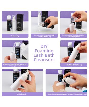 ACTROL Eyelash Cleanser Concentrate 60ml - Professional Lash Shampoo for Extensions - Paraben & Sulfate Free - Salon Quality at Home - Buy Online on SooperMarket.com