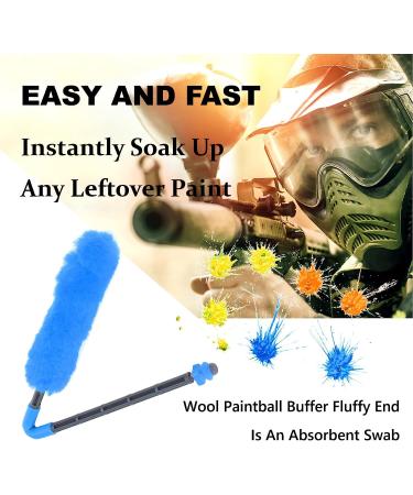 Dauerhaft 0.7in Paintball Barrel Swab Squeegee Cleaner - Blue | Fast & Easy Paintball Gun Maintenance Tool - Buy Online on SooperMarket.com