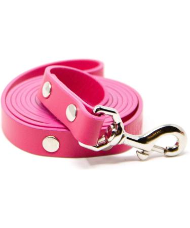 Logical Leather 6ft Heavy Duty Full Grain Leather Dog Leash - Pink - Buy Online on SooperMarket.com