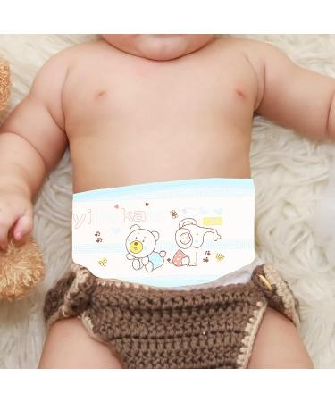 HEALLILY Baby Belly Button Band 4pcs - Cotton Umbilical Cord Infant Belly Band for Newborns | Cartoon Soft Navel Binder for Babies - Buy Online on SooperMarket.com