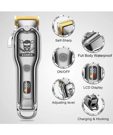 Hatteker Hair Cutting Kit Pro - Professional Barber Clippers for Men - Cordless Beard Trimmer - IPX7 Waterproof - Buy Online on SooperMarket.com