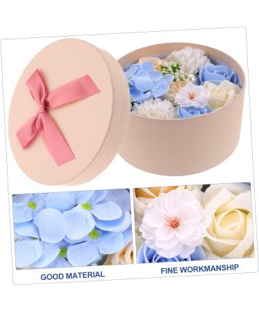 Angoily 1 box essential oil mama gift the flowers flower soap carnation flower Soap soap delicate flowers Christmas roses gift box de artificiales artificial plants indoor 16.2X16.2X8.2CM Blue - Buy Online on SooperMarket.com