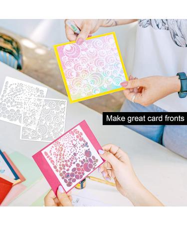 Layering Mixed Media Stencils Set - Leopard, Diamond, Spirals, Cubist, Geometric Patterns - 14 Pcs, 6x6 inch - Ideal for Painting, Walls, Canvas, DIY Crafts, Scrapbooking, Stamp Decor, Card Making - Buy Online on SooperMarket.com