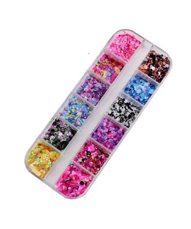 1 Set Nail Sequins Flakes Nail Glitter Mixed Round Thin Shiny Manicure Makeup DIY Decals Decoration